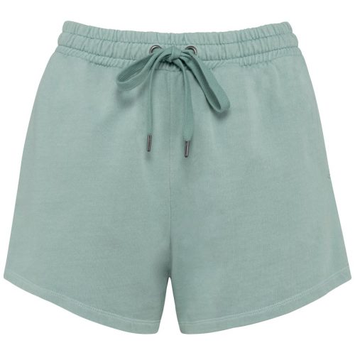 Damenshorts aus French Terry NS715 – Native Spirit in Washed Jade Green