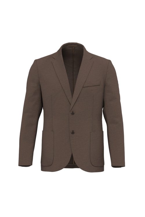 Herren-Blazer aus verwaschenem Leinen SP600 – Spasso in Washed Linen Brown