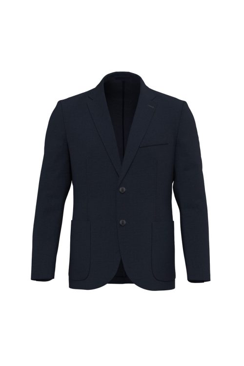 Herren-Blazer aus verwaschenem Leinen SP600 – Spasso in Washed Navy Blue