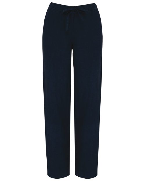 Ladies' Linen Washed Effect Trousers – Spasso in Washed Organic Khaki