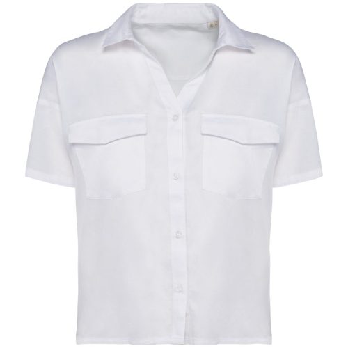 Oversize-Damenhemd aus Lyocell NS514 – Spasso in Washed White