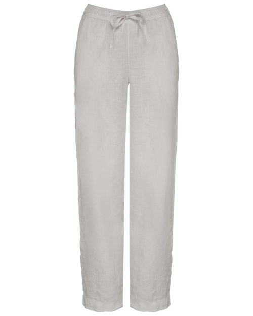 Ladies' Linen Washed Effect Trousers – Spasso in Washed White