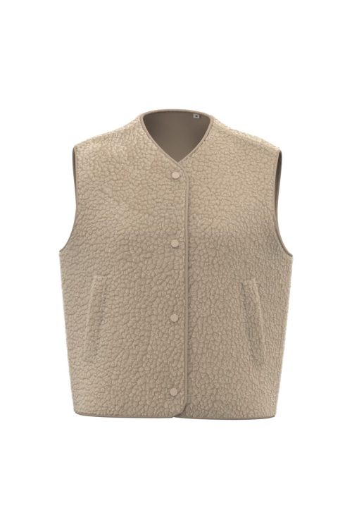 Ärmellose Sherpa-Jacke für Damen SP604 – Spasso in Wet Sand