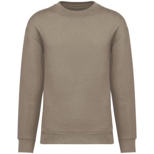 Unisex Sweatshirt mit Rundhalsausschnitt und hängenden Schultern aus gebürstetem Molton NS435 – Native Spirit in Wet Sand