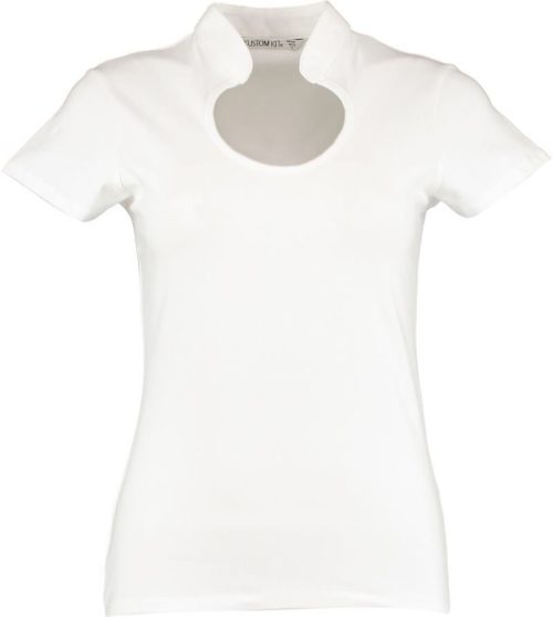Damen T-Shirt mit Tropfenausschnitt KK 755 – Kustom Kit in White
