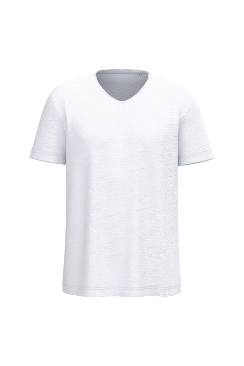 T-Shirt mit Slubkragen und überschnittenen Schultern für Herren SP303 – Spasso in White
