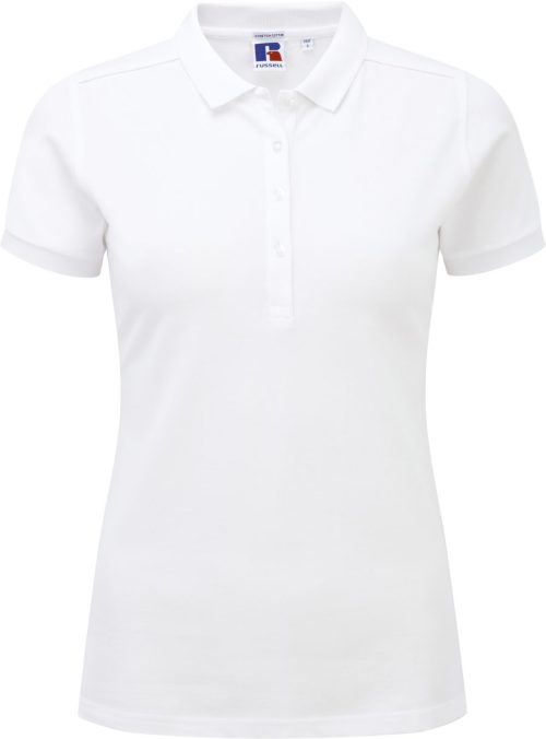 Stretch Polo für Damen R-566F-0 – Russell in White