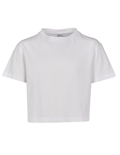 Girls Cropped Jersey Tee – Build Your Brand in White