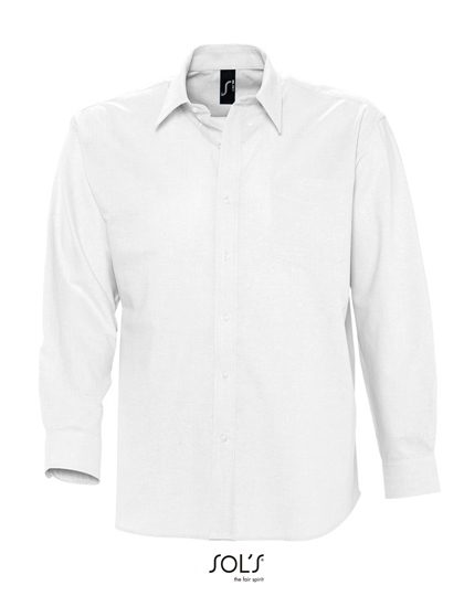 Men´s Oxford-Shirt Boston Long Sleeve – SOL´S in White