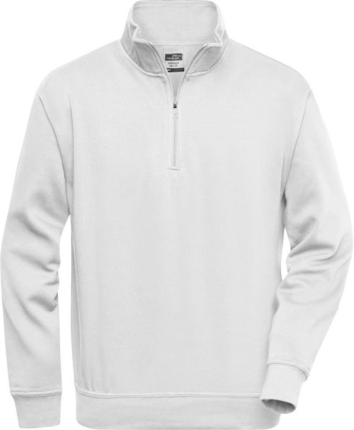 Workwear Sweater mit 1/4 Zip JN 831 – Daiber in White