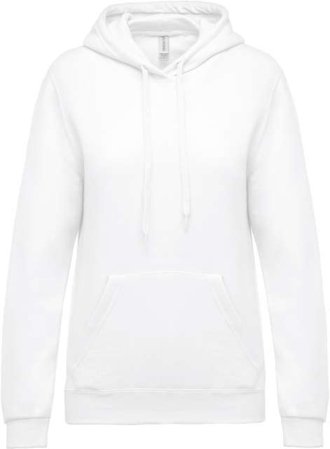 Ladies’ Hooded Sweatshirt – Kariban in White