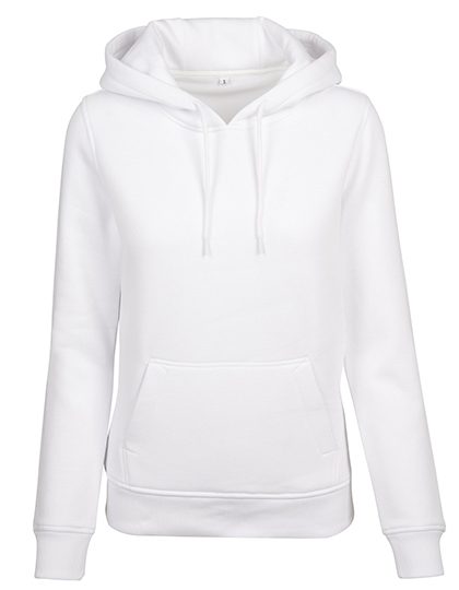 Schwerer Damen Kapuzen Sweater BY 026 – Build your Brand in White