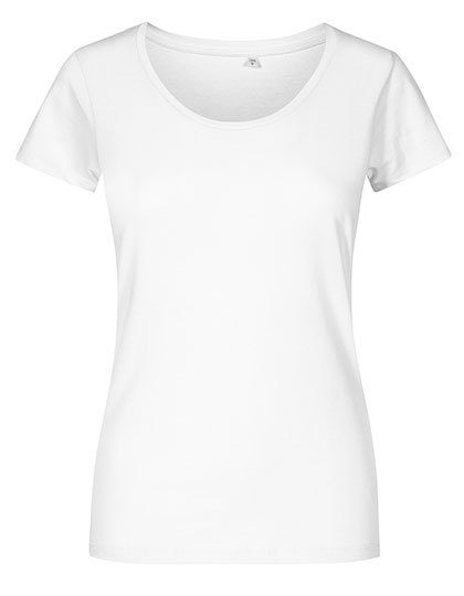 Women´s Deep Scoop T-Shirt – X.O by Promodoro in White