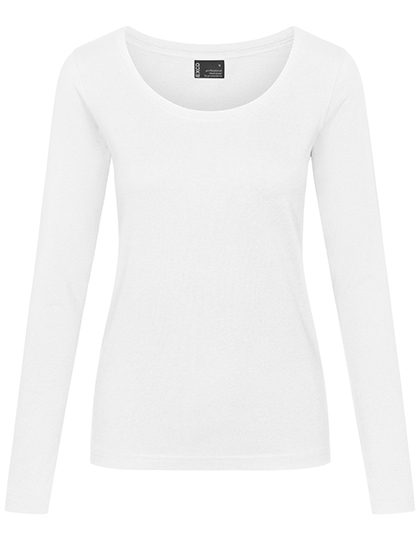 Women´s T-Shirt Long Sleeve – EXCD by Promodoro in White