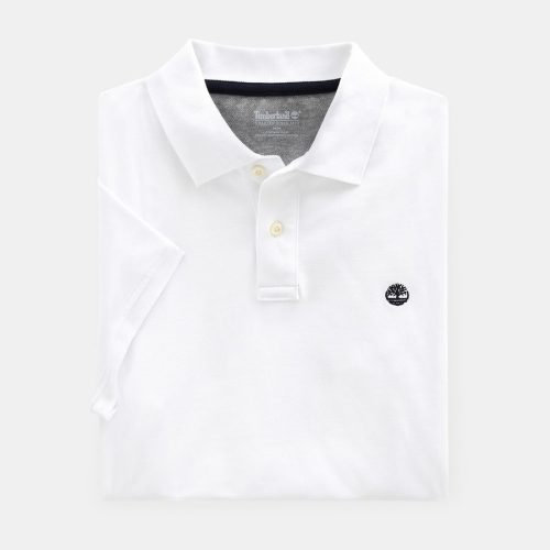 Polohemd mit kurzen Ärmeln aus biologischem Baumwoll-Piqué Millers River TB 0A26N4 – Timberland in White