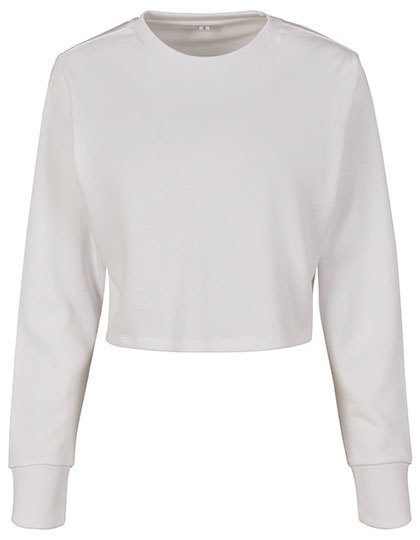 Ladies´ Terry Cropped Crew – Build Your Brand in White