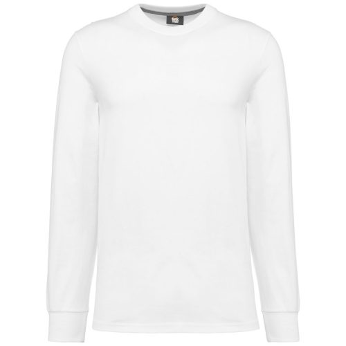 Unisex-T-Shirt mit langen Ärmeln WK303 – WK in White