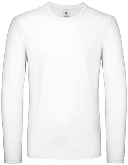 Men´s T-Shirt #E150 Long Sleeve – B&C BE INSPIRED in White