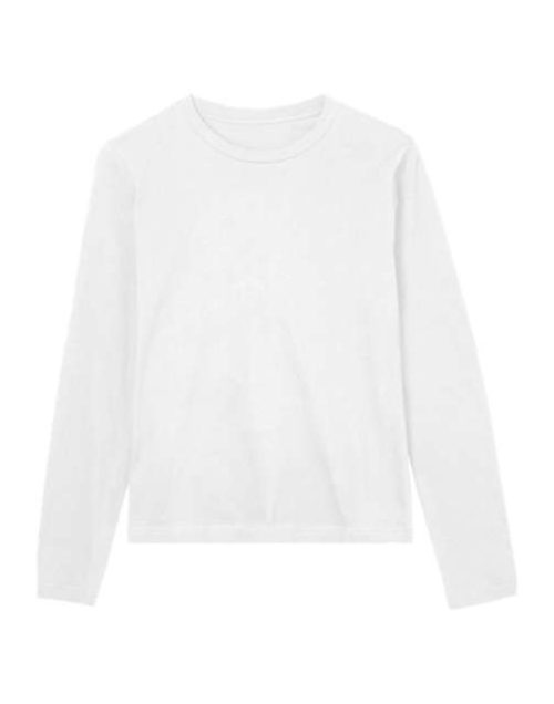 Mens Regular Long Sleeve Tee – True Blanks in White