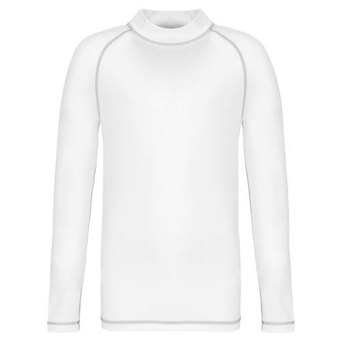 Kinder-Funktionsshirt mit langen Ärmeln und UV-Schutz PA4018 – Proact in White