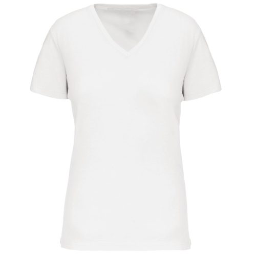 Damen-T-Shirt BIO150 IC mit V-Ausschnitt K3029IC – Kariban in White