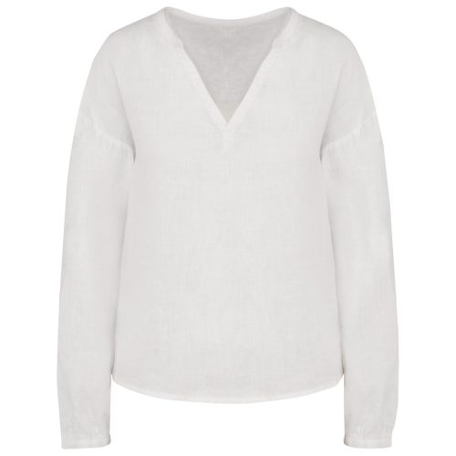 Leinenkittel für Damen SP524 – Spasso in White