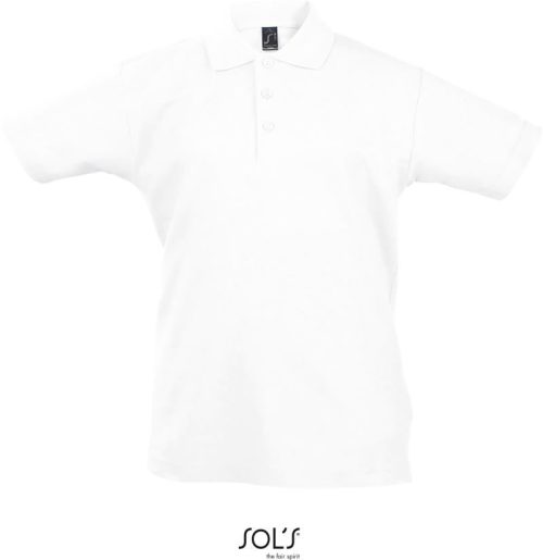 Kinder Piqué Polo Summer Kids II – SOL'S in White