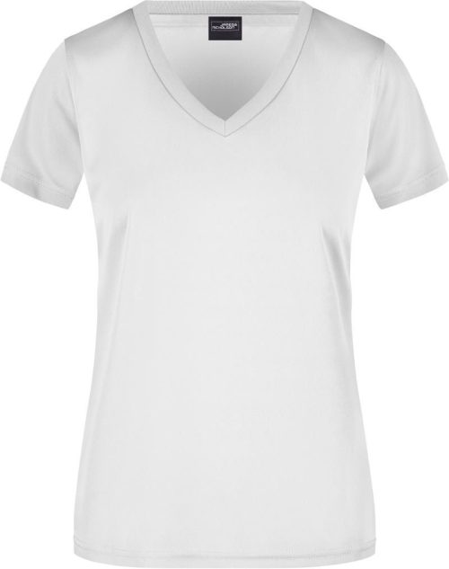 Damen V-Ausschnitt Sport T-Shirt JN 735 – Daiber in White