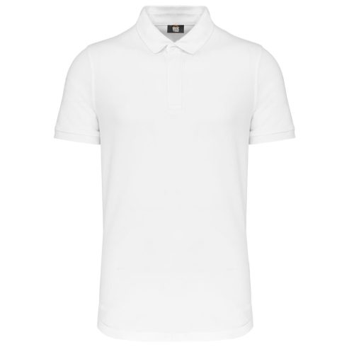 Kurzarm-Polohemd für Herren mit Druckknopfleiste am Kragen WK225 – WK in White