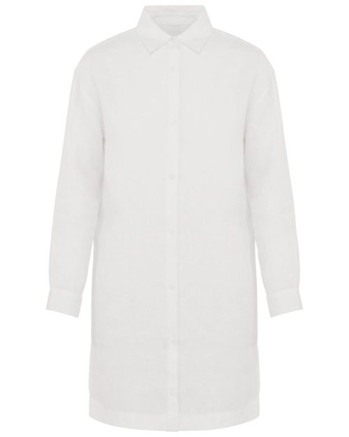 Ladies' Linen Dress Shirt – Spasso in White