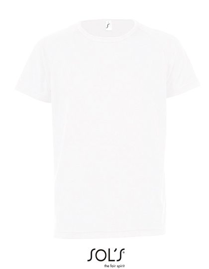 Kids´ Raglan Sleeved T-Shirt Sporty – SOL´S in White