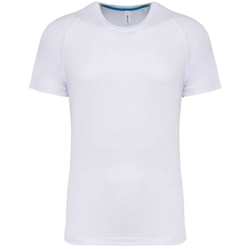 Herren-Sportshirt aus Recyclingmaterial mit Rundhalsausschnitt PA4012 – Proact in White