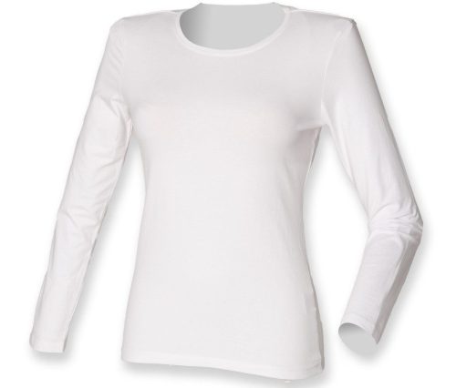 Women´s Feel Good Long Sleeved Stretch T – SF Clothing in White