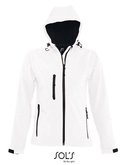Women´s Hooded Softshell Jacket Replay – SOL´S in White