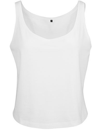 Ladies´ Oversized Tanktop – Build Your Brand in White