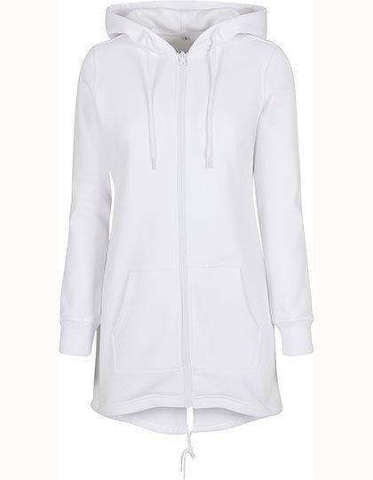 Damen Sweat Parka BY 148 – Build your Brand in White