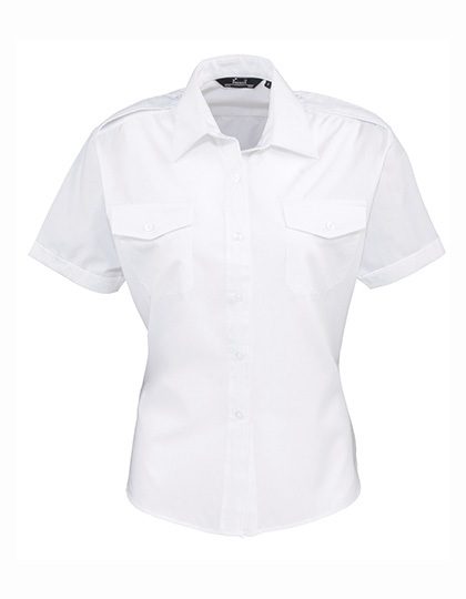 Women´s Pilot Shirt Short Sleeve – Premier Workwear in White