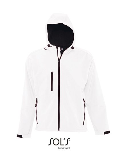 Men´s Hooded Softshell Jacket Replay – SOL´S in White