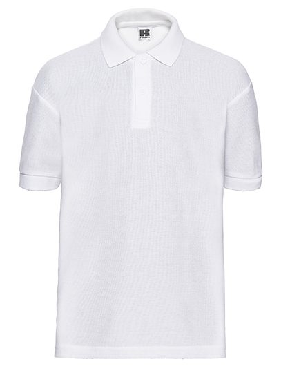 Kids Classic Polycotton Polo – Russell Athletic in White