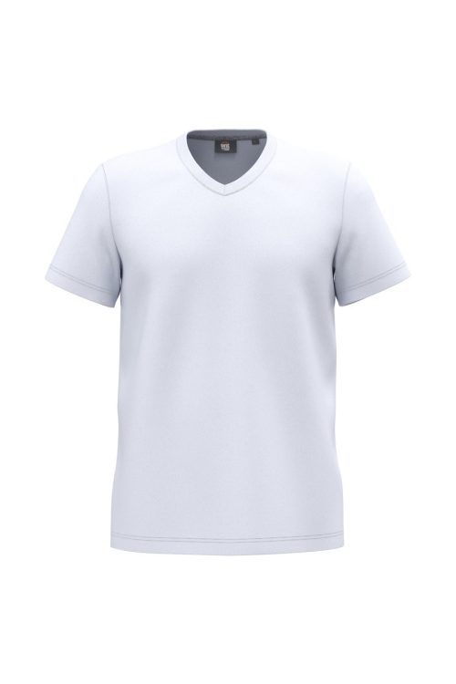 Antibakterielles, T-Shirt mit V-Ausschnitt für Herren WK316 – WK in White