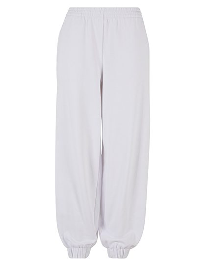 Ladies High Waist Ballon Sweat Pants – Build Your Brand in White