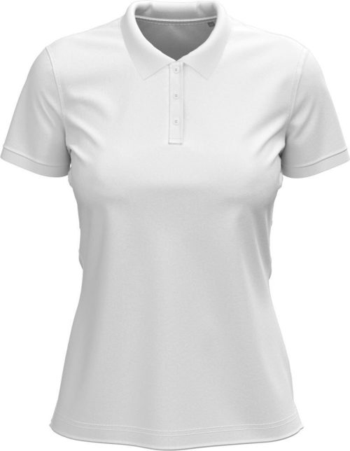 Schweres Damen Stretch Piqué Polo Stretch Polo Women – Stedman in White