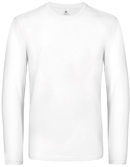 Men´s T-Shirt #E190 Long Sleeve – B&C BE INSPIRED in White