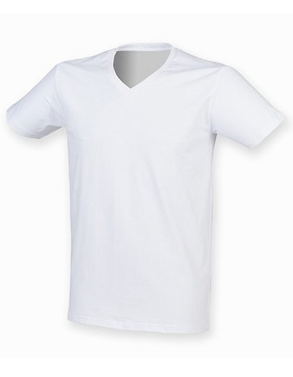 Men´s Feel Good Stretch V-Neck T – SF Clothing in White