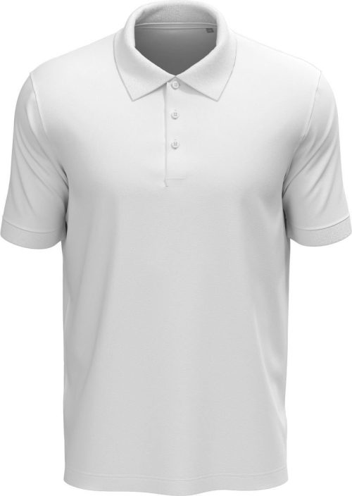 Herren Piqué Polo "Lux" Lux Polo – Stedman in White
