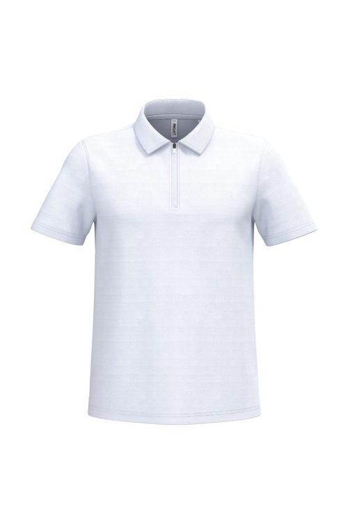 Herren Sport-Poloshirt mit 1/4-Reißverschluss PA492 – Proact in White