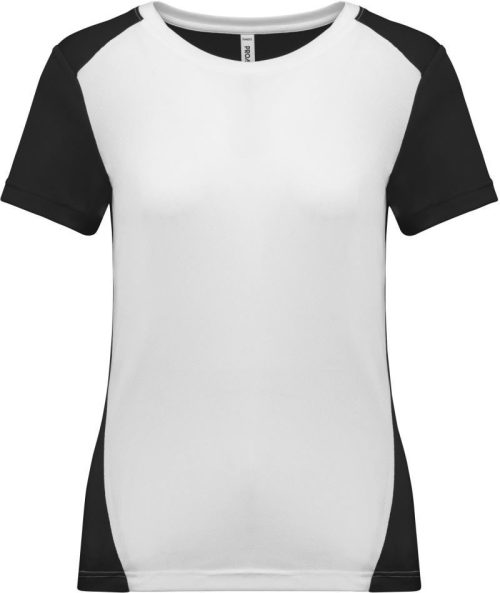 Damen Kontrast Sport Shirt PA 4015 – Kariban ProAct in White/Black