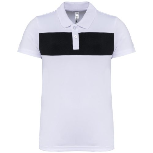 Kurzarm-Polohemd für Kinder PA494 – Proact in White / Black
