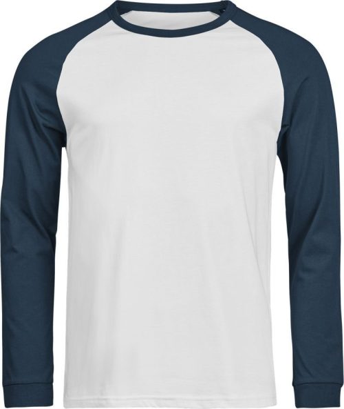Baseball T-Shirt langarm "Unlabeled" TJ 1170 – Tee Jays in White/Ink