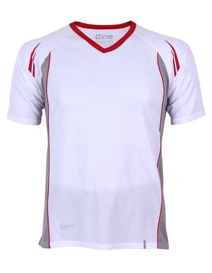 Club Tech Tee – CONA SPORTS in White/Red